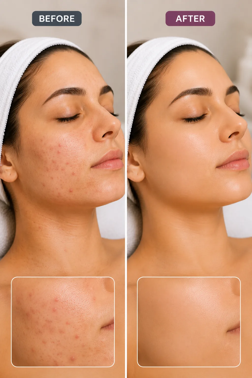 Acne treatment Weybridge before and after — KT13 Beyond Beauty
