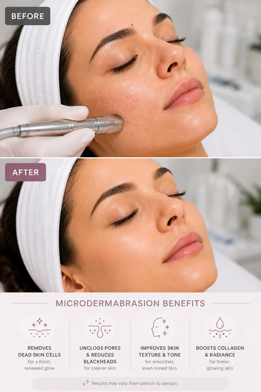 Microdermabrasion Weybridge before after