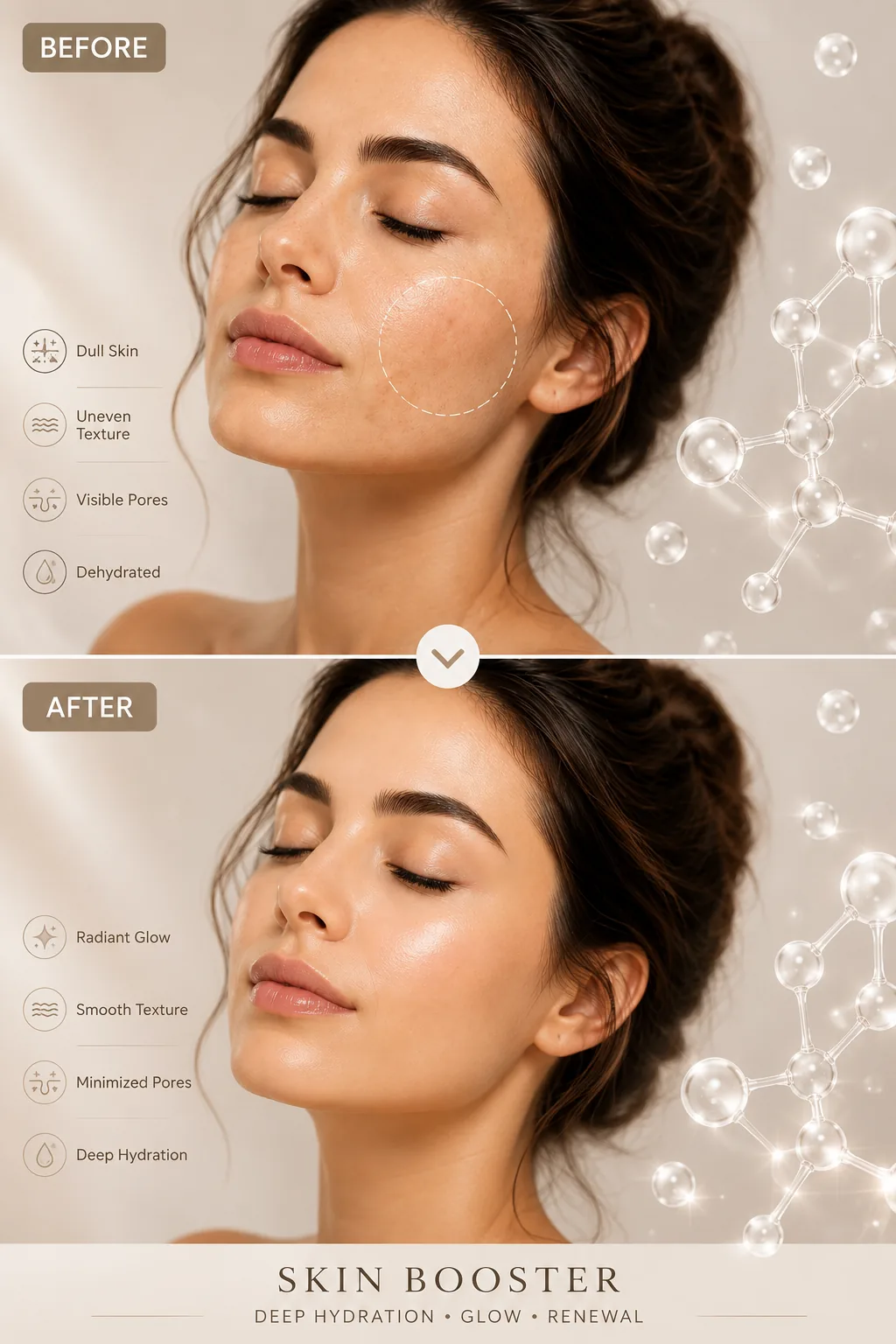Skin Boosters Weybridge before after